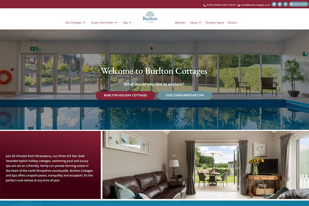 Burlton Cottages, a collection of four stylish holiday cottages in Shropshire