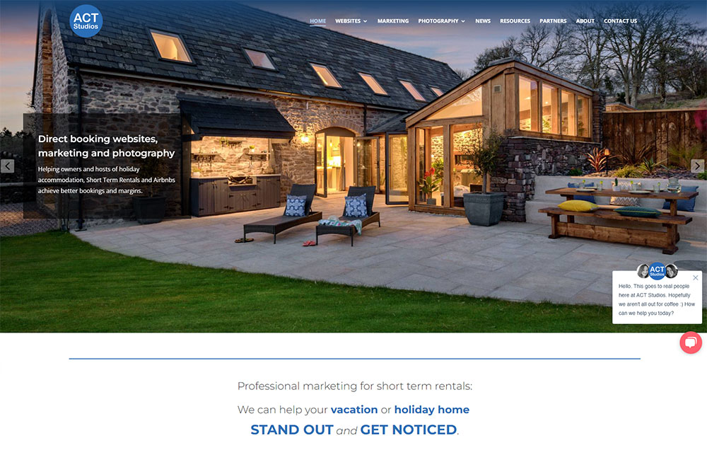 ACT Studios: websites and photography for holiday accommodation